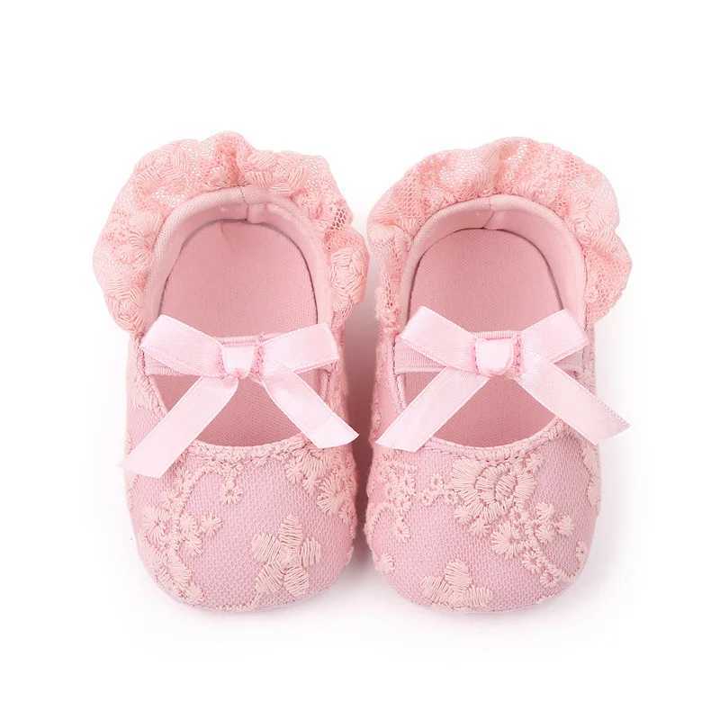 New baby girl first walker soft bow girl princess shoes embroidered toddler baby shoes casual baby walker shoes M240827
