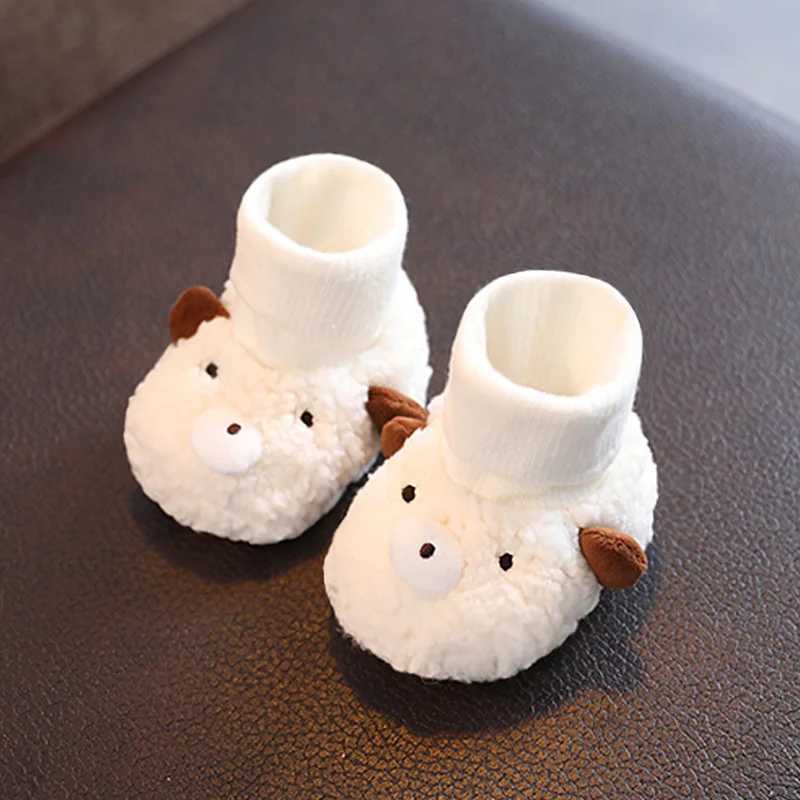 Baby wool shoes winter walking boots for boys and girls cotton comfortable soft non slip warm baby shoes M240827