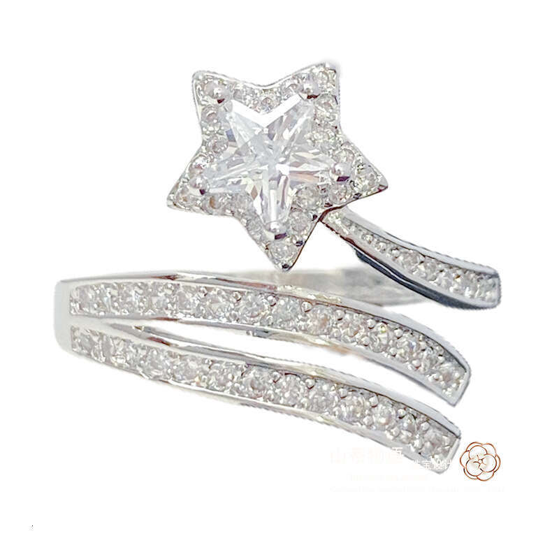 2024 INS Top Classic meteor 925 Sterling Silver Diamond Luxury Big Wedding Band Rings Luxury Rings Set for Bridal Women Engagement Finger Party Gift D