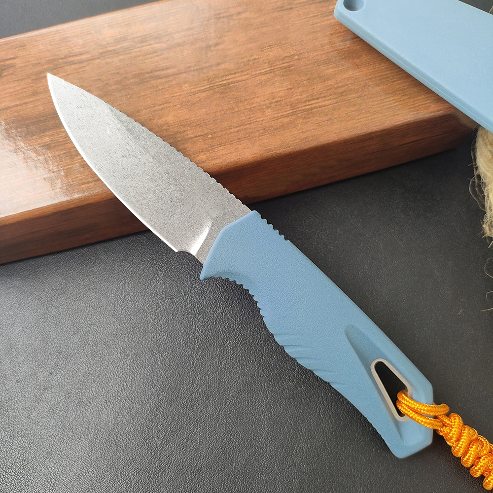 Top Quality Survival Straight Knife CPM-MagnaCut Stone Wash Full Tang TPV Handle Outdoor Hunting Fishing Fixed Blade Knives with Kydex