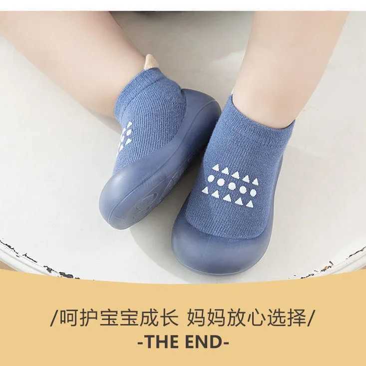 Summer new cotton anti slip breathable childrens soft sole baby walking shoes mesh baby floor socks M240827