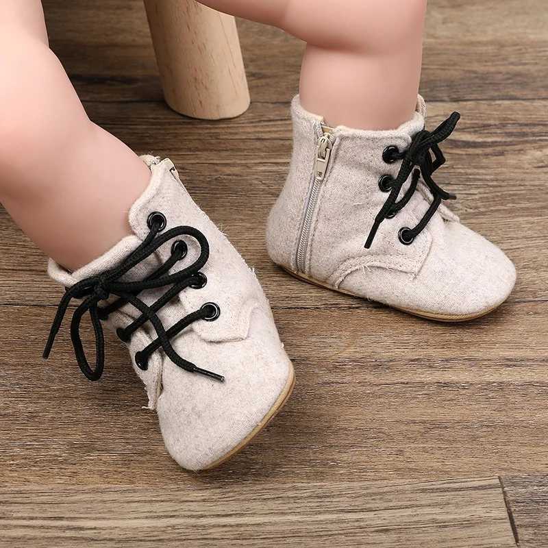 Classic baby shoes for boys and girls first step for newborns solid casual flat sports shoes baby cotton boots anti slip and warm walking shoes M24082
