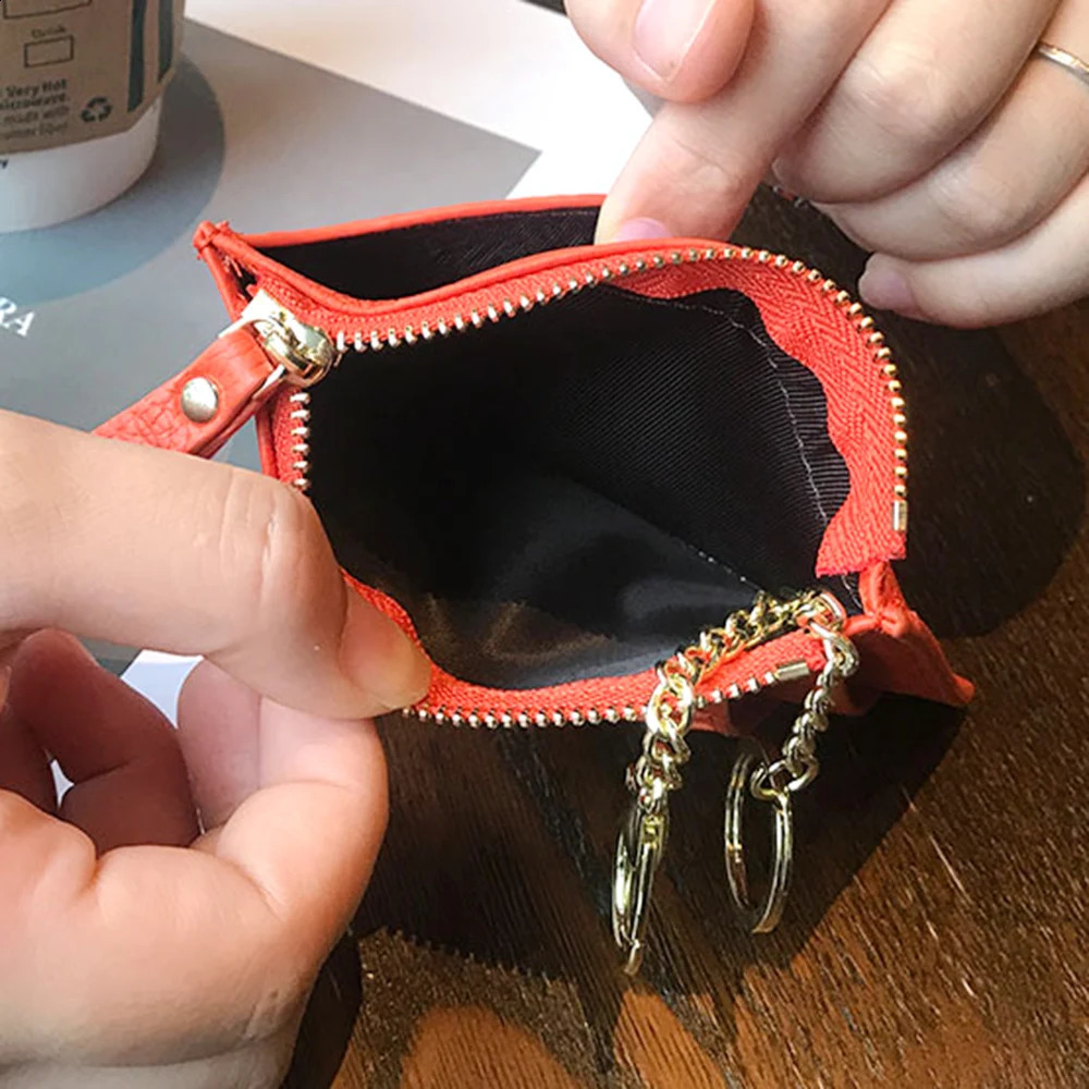 Custom Initials Women Wallet Personalize Name Gift Genuine Leather Short Keychain Coin Purse Lady Credit Card Holder Money Bag 240827 4