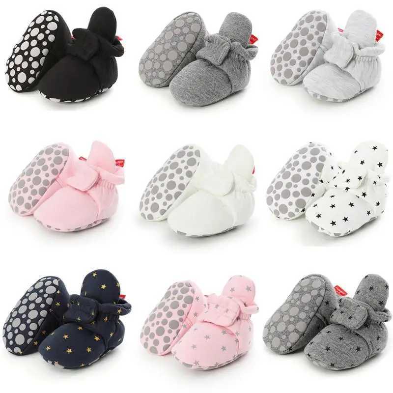 KIDSUN baby crib shoes baby winter socks shoes warm boots pure cotton anti slip soft sole toddlers first step newborn M240827