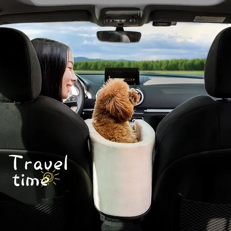 Portable Cat Bed Travel Central Control Car Safety Pet Seat Transport Carrier Protector For Small Dog Chihuahua Teddy