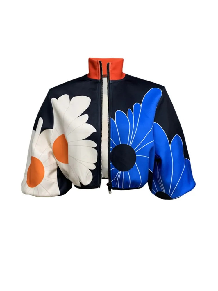 Womens Fashion Polka Dot Printed Cut Top Jacket Spring/Summer Autumn Jacket Zipper Jacket Street Womens Casual Jacket Top 240827