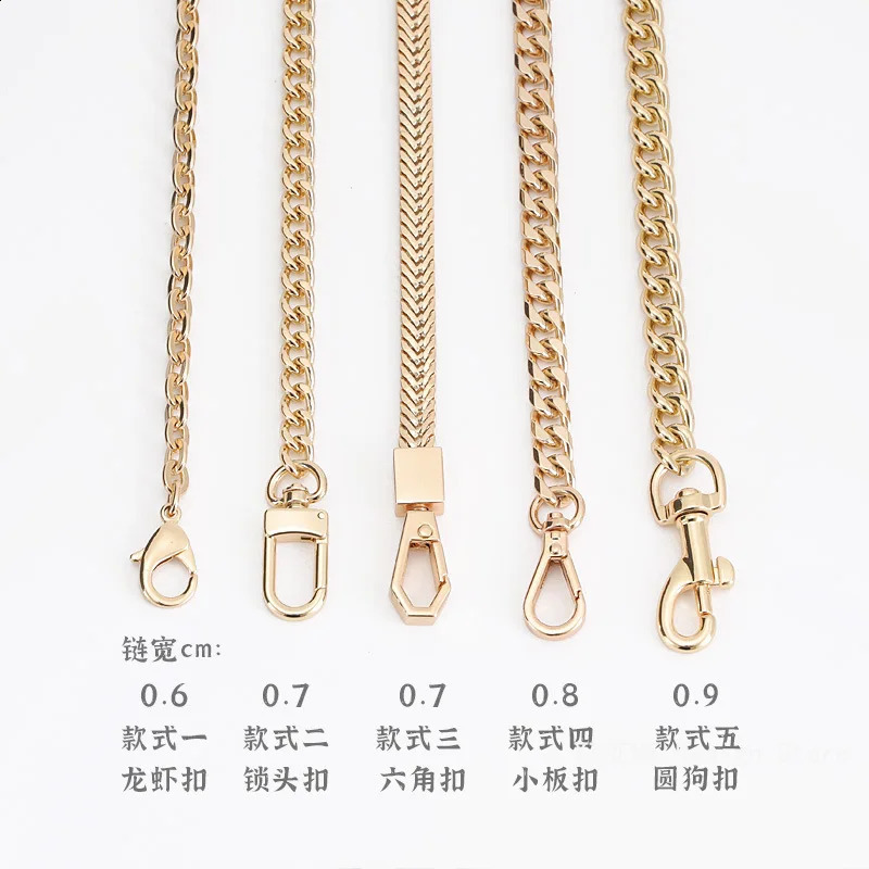 Golden Bag Chain Accessories Metal Chains Underarm Crossbody Shoulder Belt Replacement Bags Strap For Womens 240826