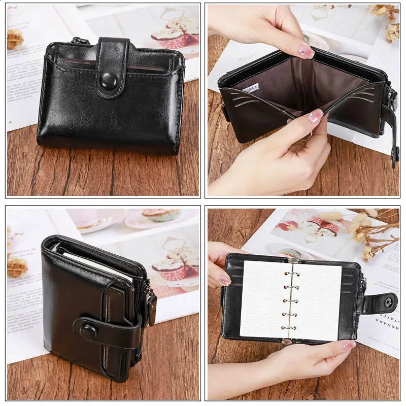 PT031,3 A8 M5 Rings Notebook Binder Planner Card Holder Multifunctional Wallet Agenda Diary with15MM Ring Organizer Journat 240827 4
