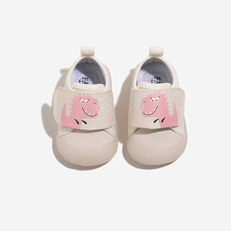 New Spring Baby Shoes Canvas Cute Dinosaur Preschool Girls Barefoot Shoes Anti slip Fashion Little Boys Sports Shoes EU 16-25 M240827
