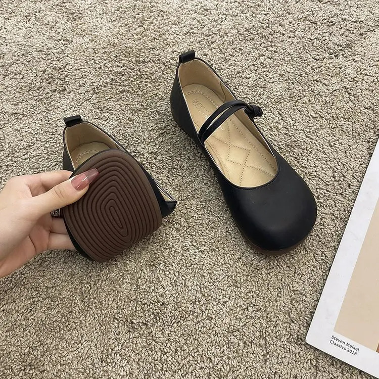 Women Shoes Autumn Oxfords Shallow Mouth Casual Female Sneakers Round Toe Flats Fall Leather Comfortable Dress Basic Fabric 240826