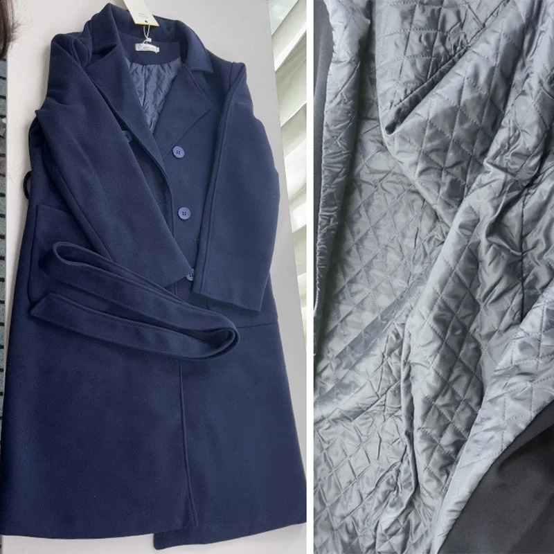 Elegant waist belt long wool blend jacket size 90kg Korean thick winter double breasted Chaquetas warm 240826