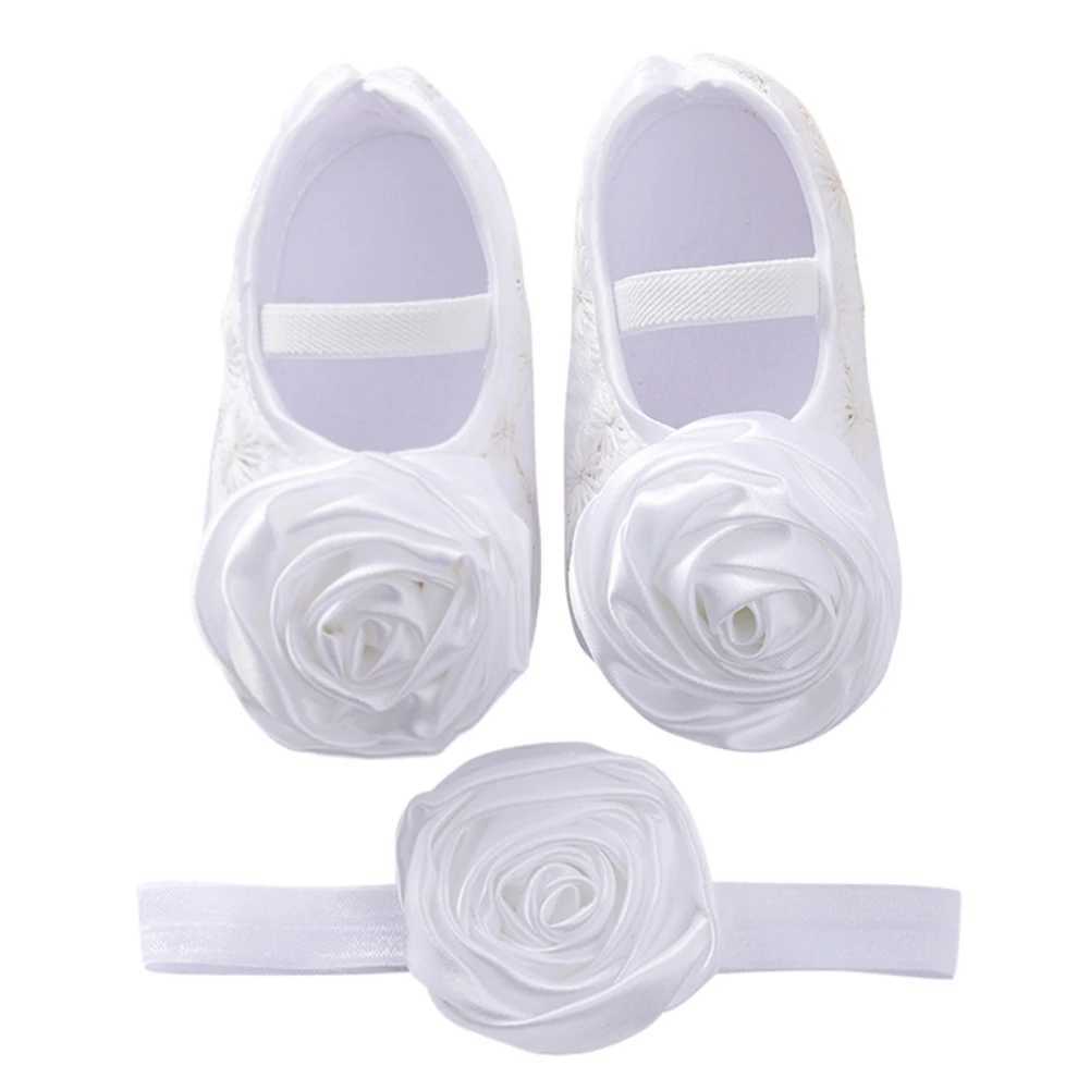 Baywell Flowers first pair of walking shoes designed for newborn baby girls soft and perfect suitable for baptisms or special occasions M240827