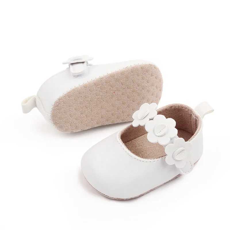 0-2 year old baby girl PU leather shoes spring autumn flower baby toddler little girl first walker newborn baby baby crib shoes M240827