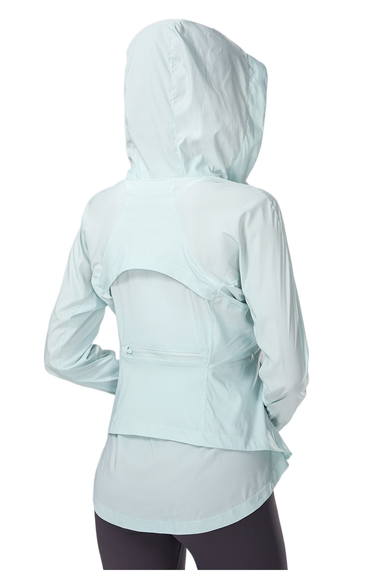 Goal Smasher Lightweight Yoga Run Jacket Women's Sun Protection Clothing Summer Thin Long Sleeve Hooded Breathable Anti-UV Coats Windbreaker Female Tops
