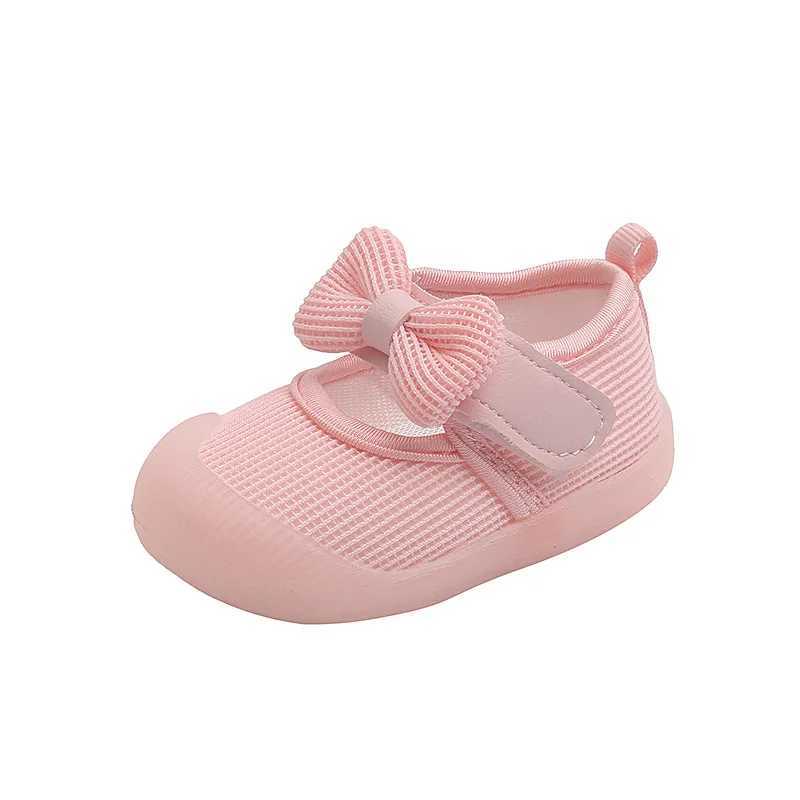 Baby shoes spring and autumn breathable baby shoes butterfly bow mesh shoes age 0-2 fresh princess shoes newborn Zapatillas M240827