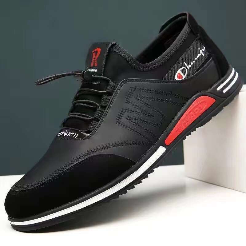 Men's four seasons sports Trendy shoes fashion breathable comfortable not stink feet thick bottom heightening morning casual single shoes