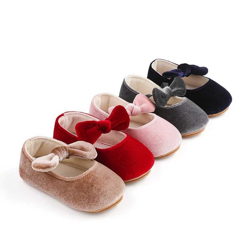 Baby shoes baby shoes girls shoes girls classic bow knot rubber sole non slip dress baby shoes toddler board shoes M240827