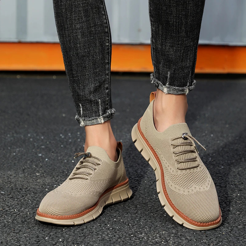 Mens Mesh Casual Shoes Fashionable Lightweight Breathable Soft Sole Summer Outdoor Sports Fitness Shoes Large Size 240827