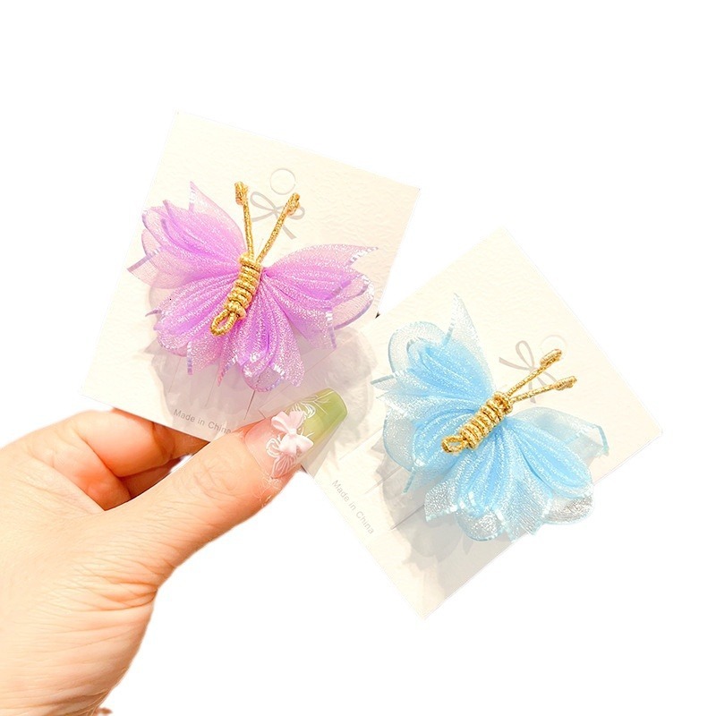 Cute and super fairy accessory clip, little girl antique style headwear baby butterfly clip hair F08.27-1.4 5ca06