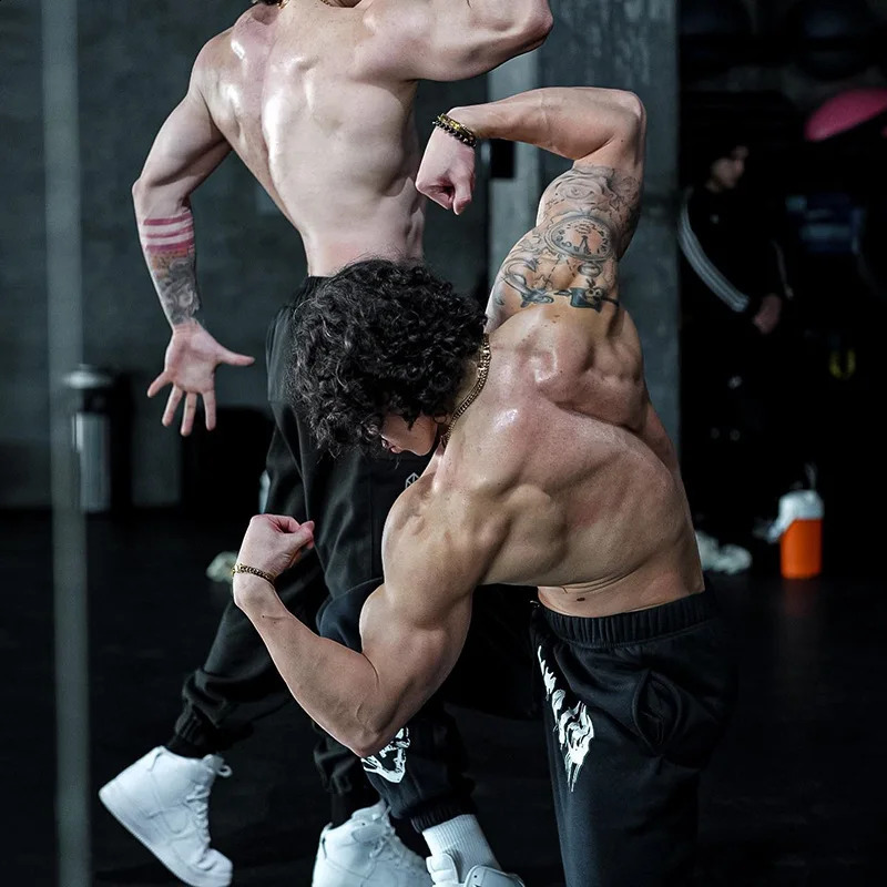 Autumn Cotton Casual Pants Men Joggers Gym Fitness Sweatpants Running Trousers Male Training Sportswear Bottoms Black Trackpants 240910Z