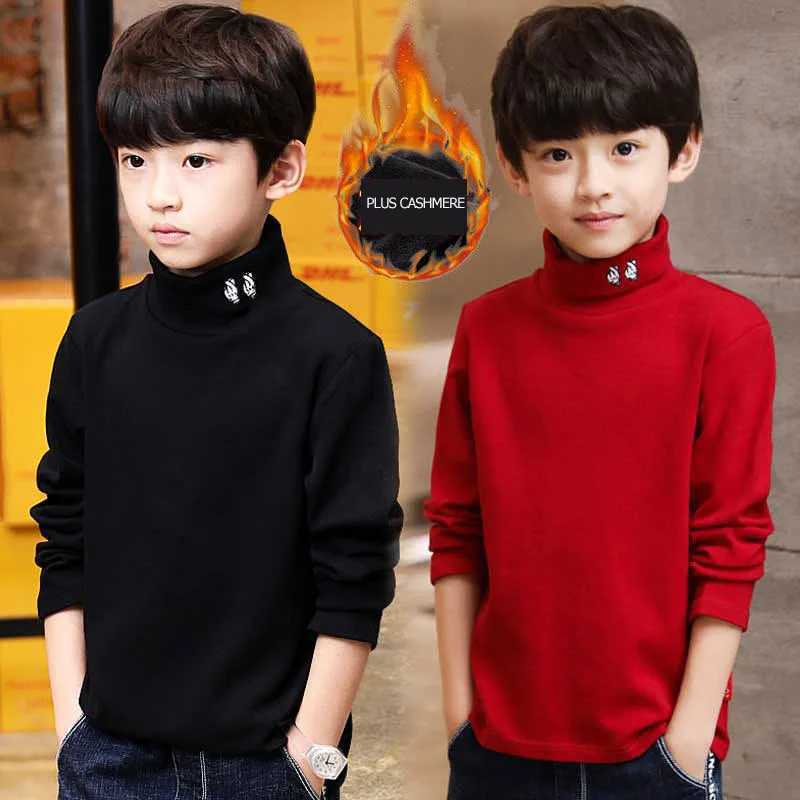 2023 Childrens High Collar Sweater Boys Clothing Girls Turtle Neck Clothing Knitted Sweater 4 6 8 10 11 12W240824
