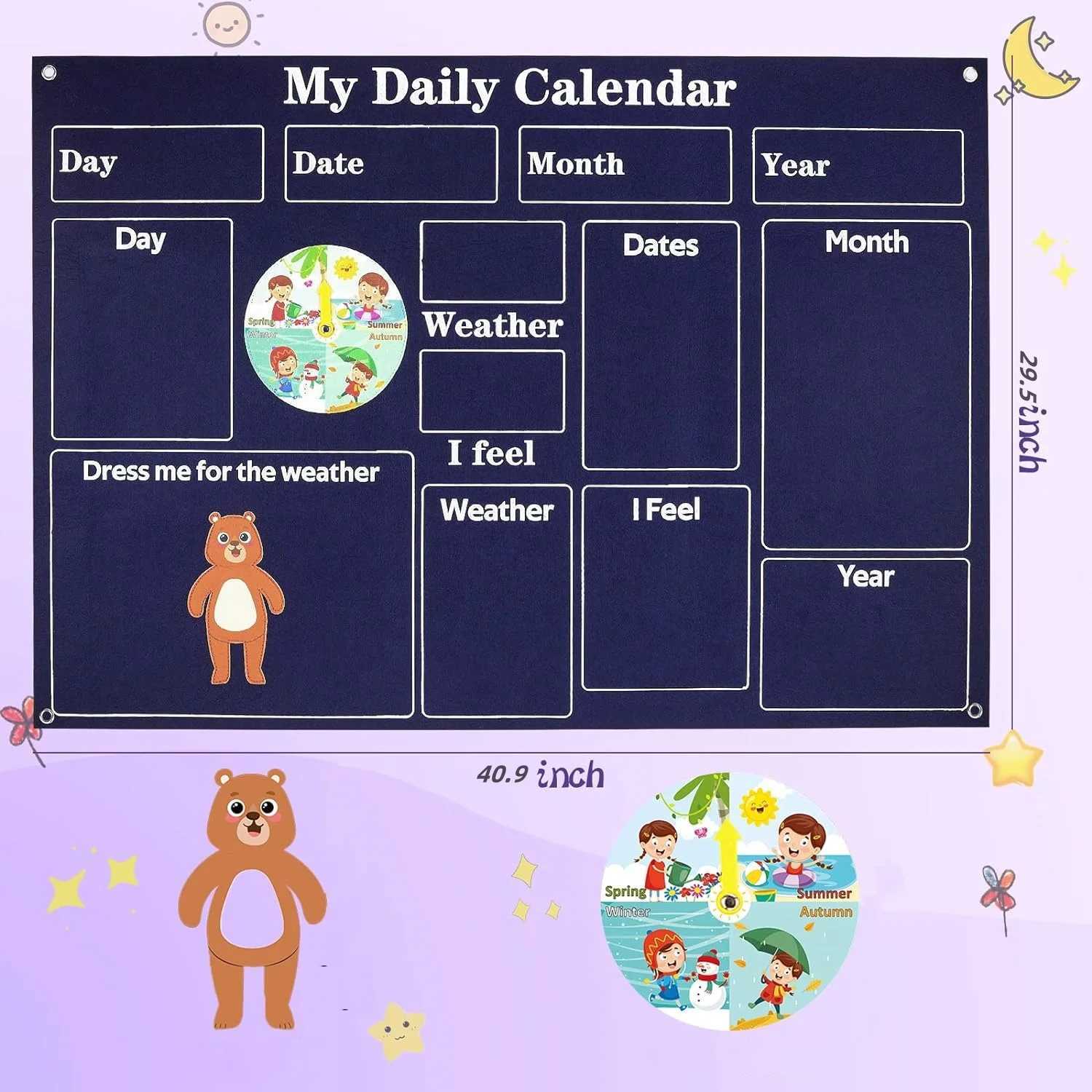 My calendar farm childrens transportation felt storyboards kindergarten education storytelling Montessori childrens toys W240827