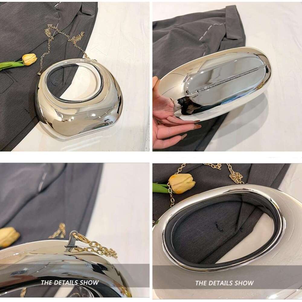 Acrylic Evening Clutch Purse Top-handle Moon Hobo Bag, Elegant Marble Handbag for Wedding tail Party