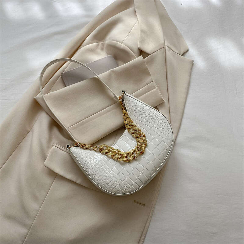 Solid color armpit for women 2024 new autumn trend western-style shoulder bag, casual chain crossbody bag bags