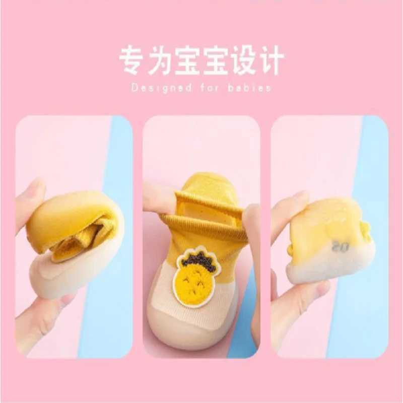 Baby Girl Socks Shoes Baby Cute Childrens Shoes Soft Sole Childrens Floor Socks Preschool First Step Walker M240827