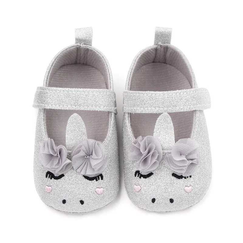 New Preschool Girl Flower Unicorn Shoes Soft soled Baby Shoes Spring Autumn First Step Walker M240827
