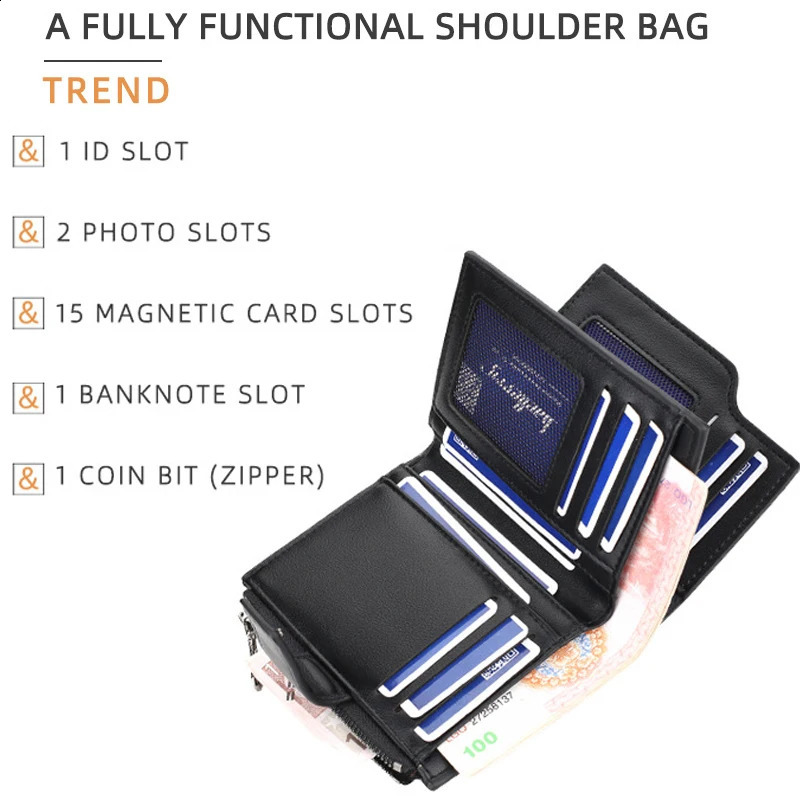 Personalized Po Name Wallet for Men And Women PU Leather Short Tri-fold Zipper Coin Pocket Retro High Capacity Purse Gift 250516