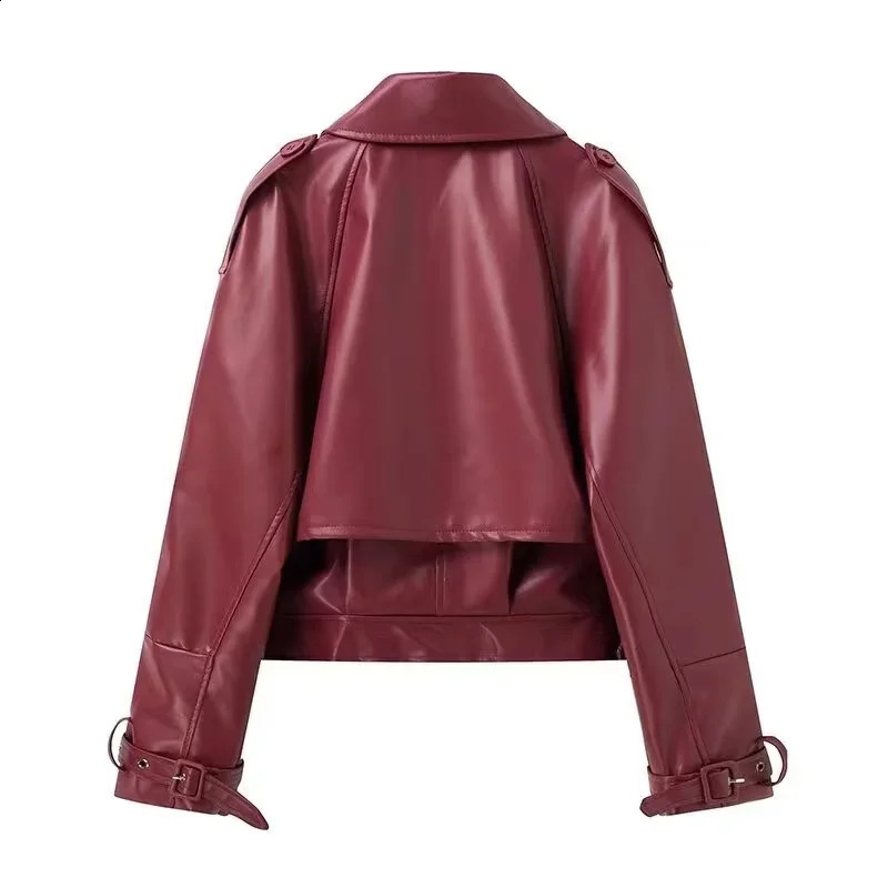 Winter Elegant Retro Collar Long Sleeve Jacket Fashion Belt Ultra Thin Cut Coat Spring Womens Street Party 240826