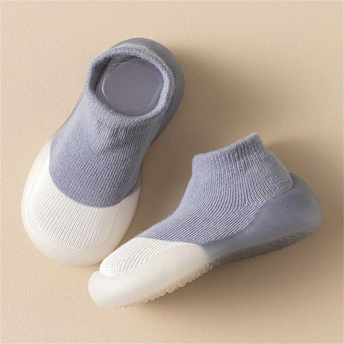 Yibubu baby toddler first walk baby boy girl child rubber soft sole floor barefoot casual shoes knitted boots anti slip M240827