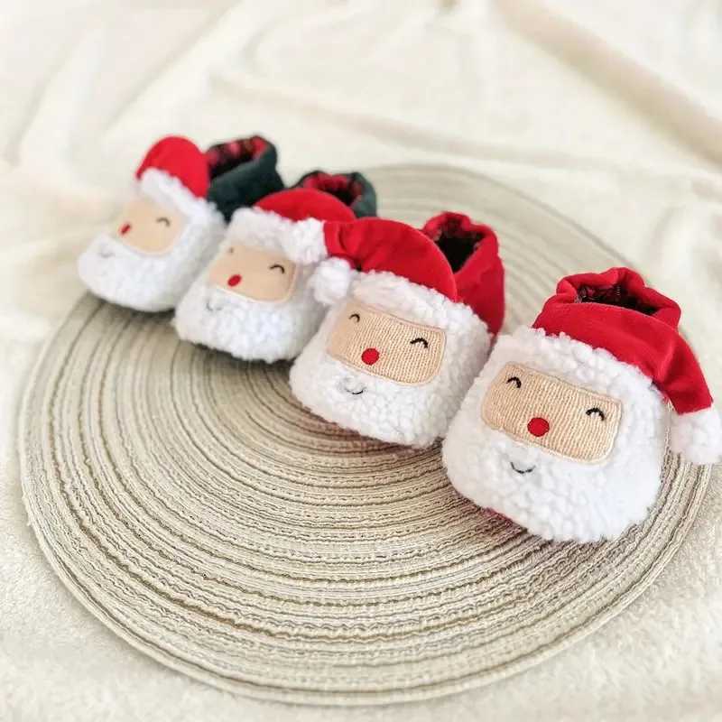 New Christmas baby shoes for boys girls toddlers first step walkers soft soled baby apartments warm snow boots 0-18 months old M240827
