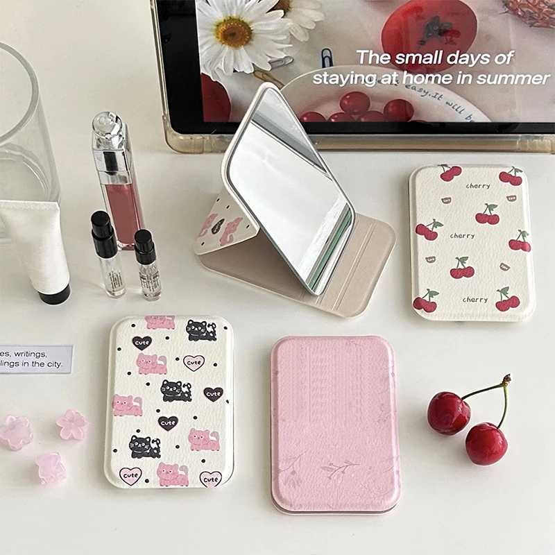 Portable Mini Makeup Pocket Mirror Adjustable Angle Desktop Small Folding Cosmetic Mirrors High Definition Women Vanity ToolsXJ241213