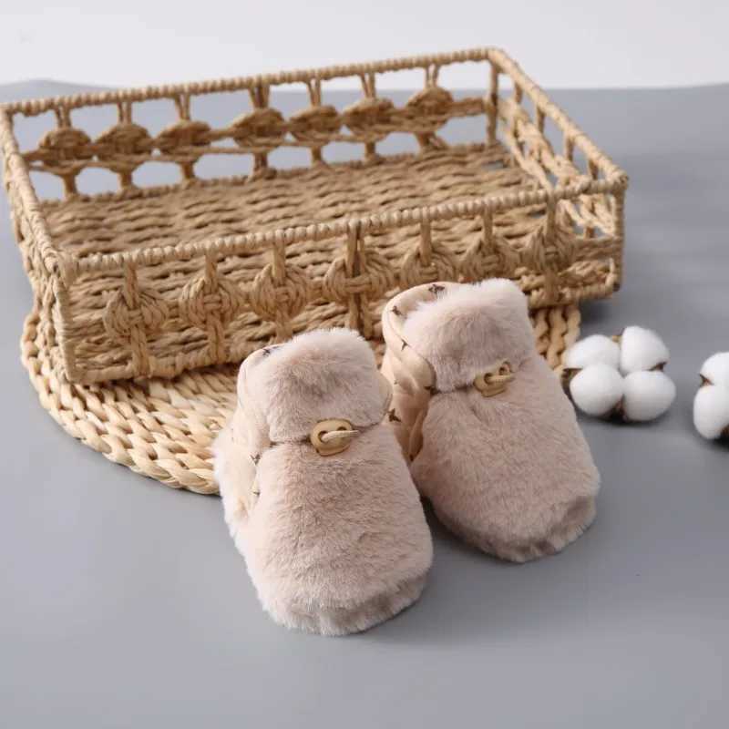 Baby Winter Shoes Thick Plush Warm Shoes Anti slip Boys and Girls Snow Boots First Walking Shoes Baby Gift M240827