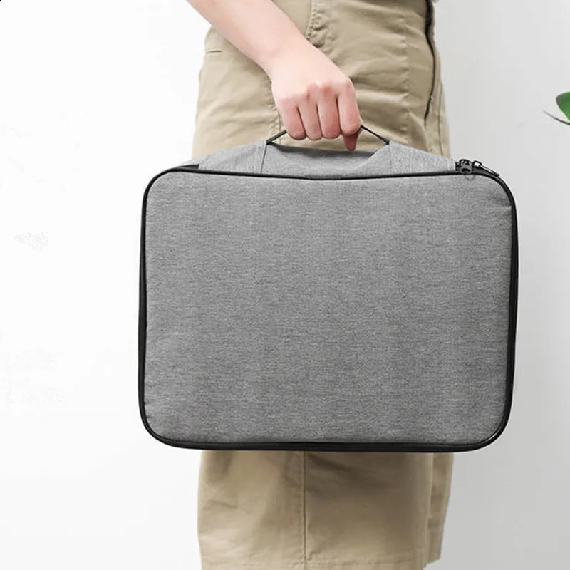 Document Organizer Briefcase A4 Folder Holder Men Womens Bag Cover Purse Passport Home Travel Safe Functional File Storage Case 240827