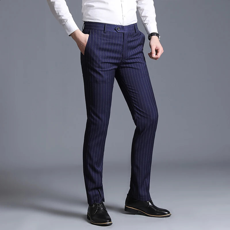 Autumn Solid Business Casual Suit Pants Men Clothing Simple All Match Formal Wear Office Trousers Straight Men Pants 29-38 240827