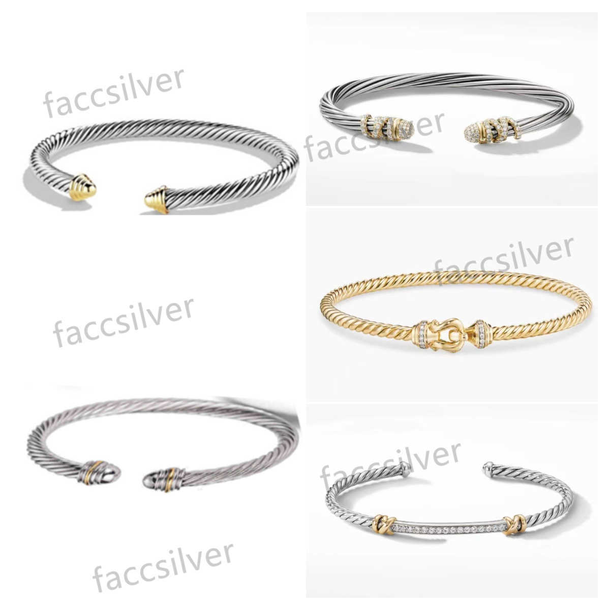 Bangle silver bracelet designer twisted rope designer jewelry metal jewlery designer for women titanium steel gold bracelet punk with diamond bracelet