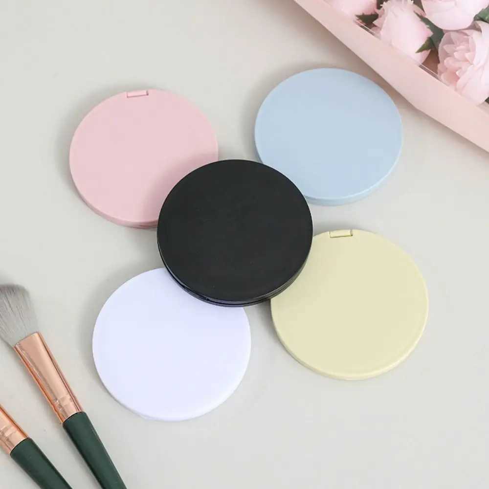 1Pc Mini Hand-Held Mirror Simple Folding Portable Pocket Mirror Plastic Cute Make-Up Mirror StudentXJ241213