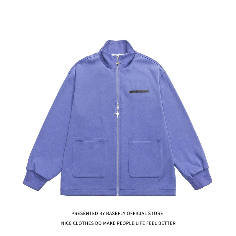 Spring and autumn simple solid zipper cardigan mens jogging jacket unisex womens casual sportswear couple hiphop fashion street 240826
