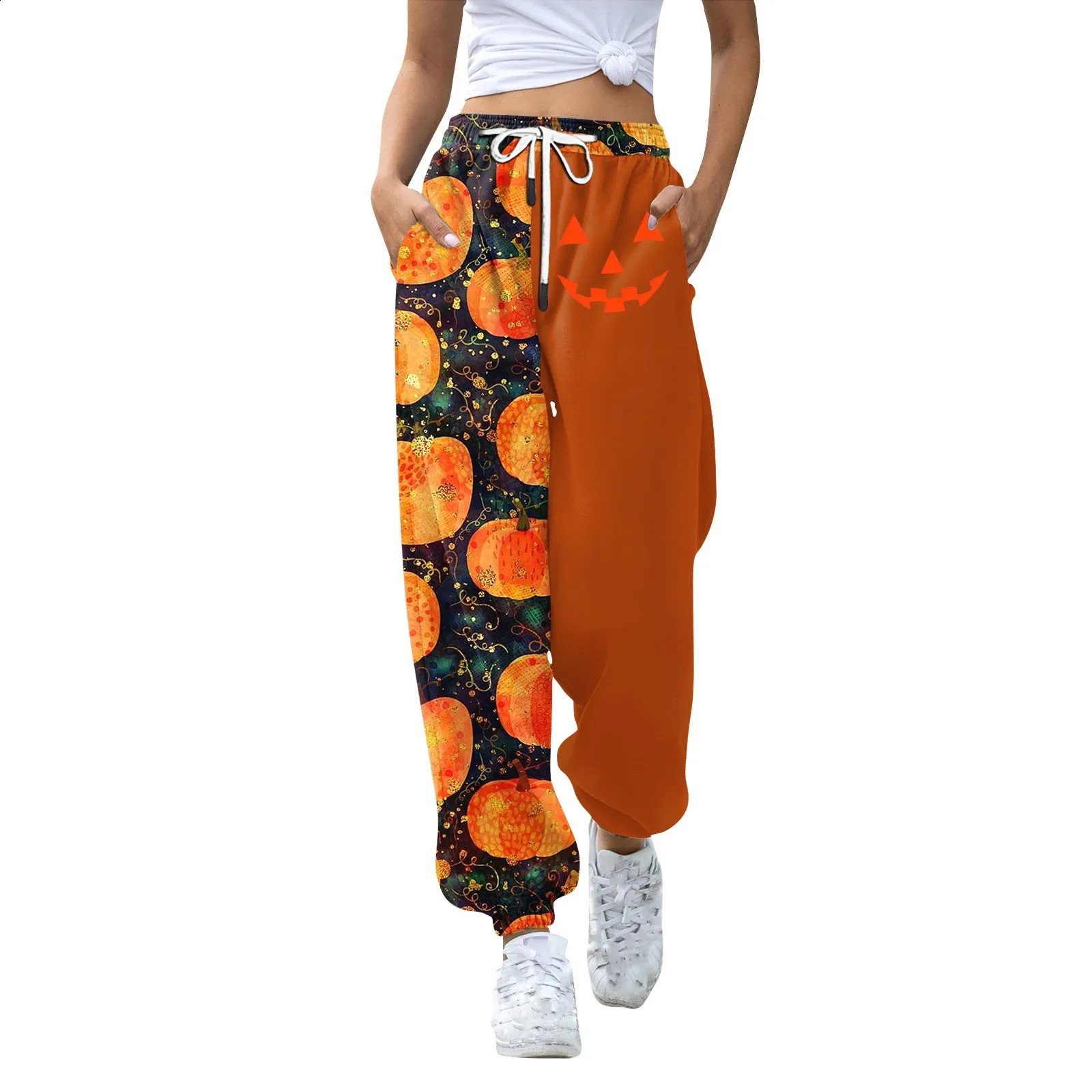 Womens casual fashion sports pants Halloween printed casual pants womens pants high waisted womens clothing sales bag pants women 240827