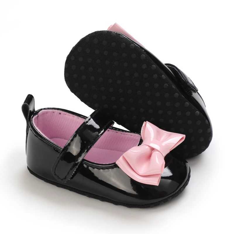 Baby shoes PU bow knot soft shoes pre walking shoes toddler shoes anti slip baby shoes spring and autumn first walking shoes M240827