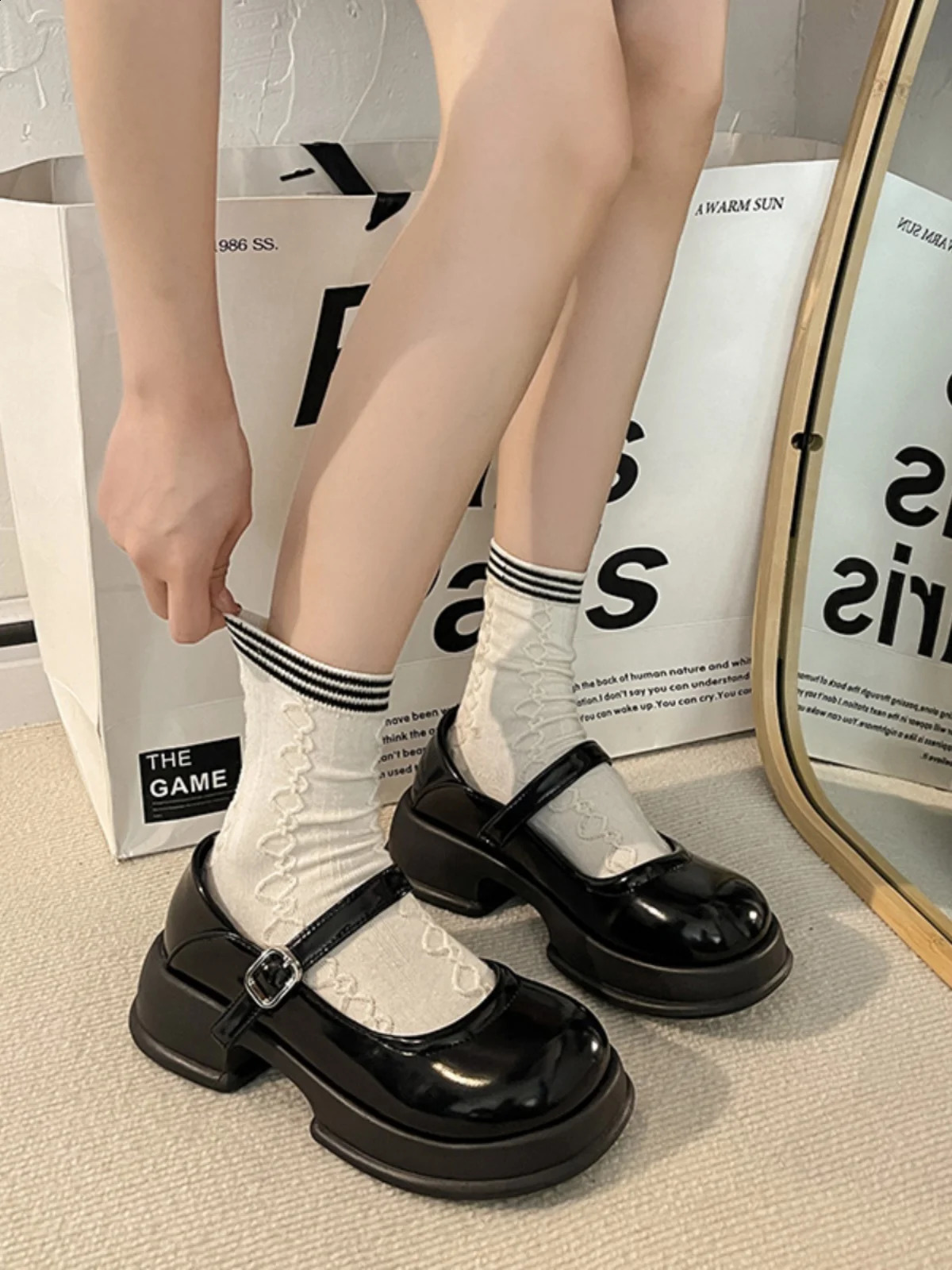 Women Shoes Autumn Oxfords Female Footwear All-Match Patent Leather Ballet Flats Round Toe British Style Fall Dress Preppy R 240826