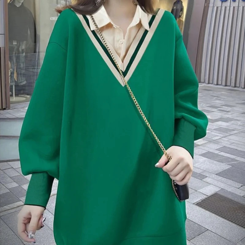 Womens sports shirt V-neck long sleeved Korean womens top 2000s E direct sports shirt Pullover M Aesthetic Y2k style 240827