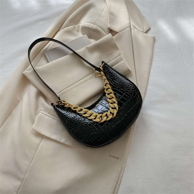 Solid color armpit for women 2024 new autumn trend western-style shoulder bag, casual chain crossbody bag bags