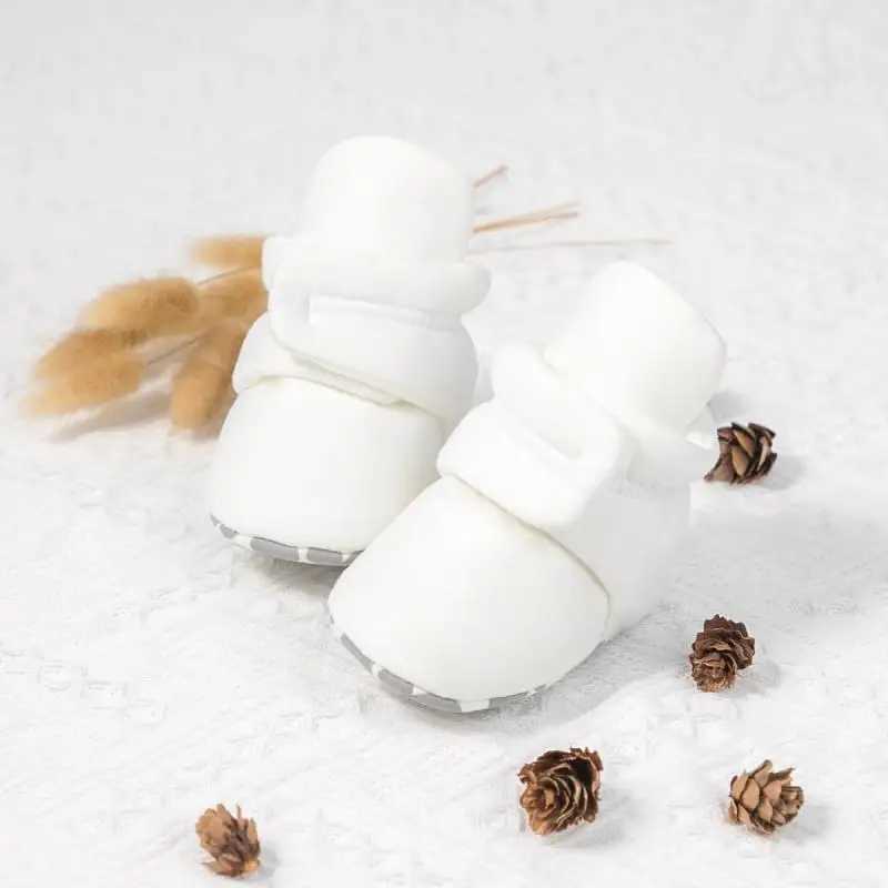KIDSUN baby crib shoes baby winter socks shoes warm boots pure cotton anti slip soft sole toddlers first step newborn M240827