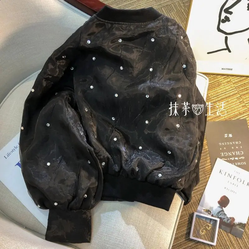 White Short Jacket Womens Loose And Versatile Jacket For Summer Baseball Jacket Top 240827