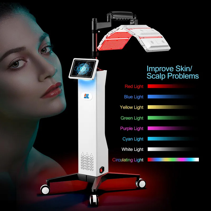 Led Light Pigment Scar Acne Wrinkles Removal Pdt Skin Rejuvenation Machine Professional Pdt led Light Therapy Device New Arrival 7 Colors LED PDT Ligh