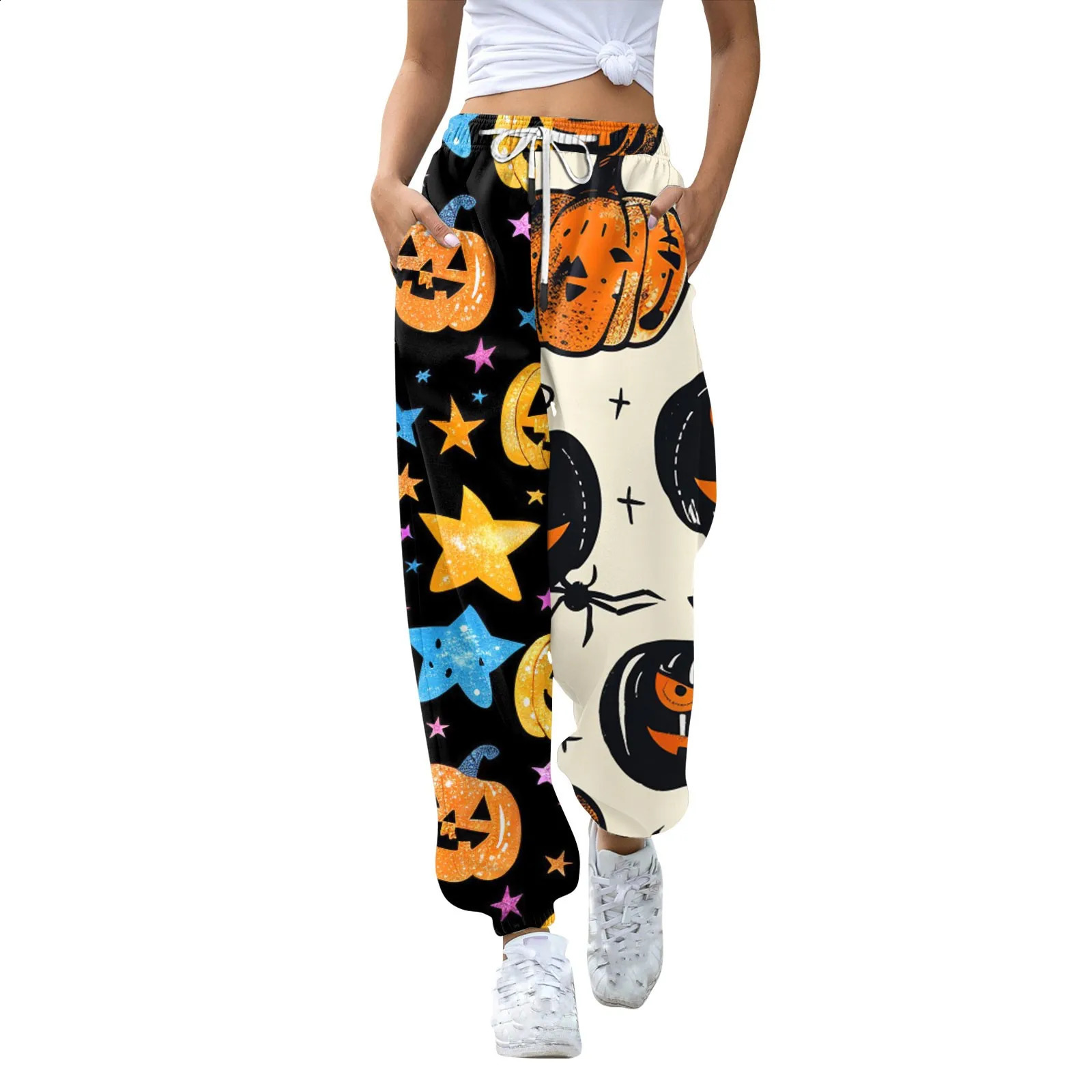 Womens casual fashion Halloween printed casual pants womens pants high waisted womens clothing sales bag pants womens casual pants 240827